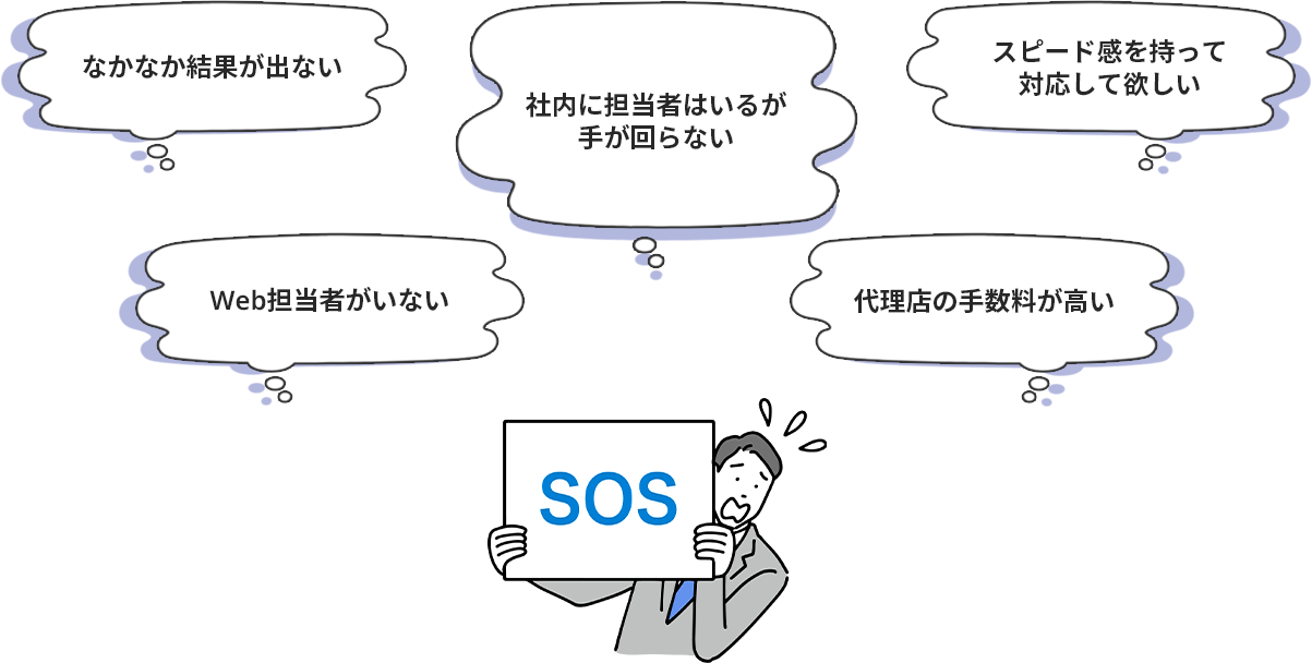 不安な男性のアイコン